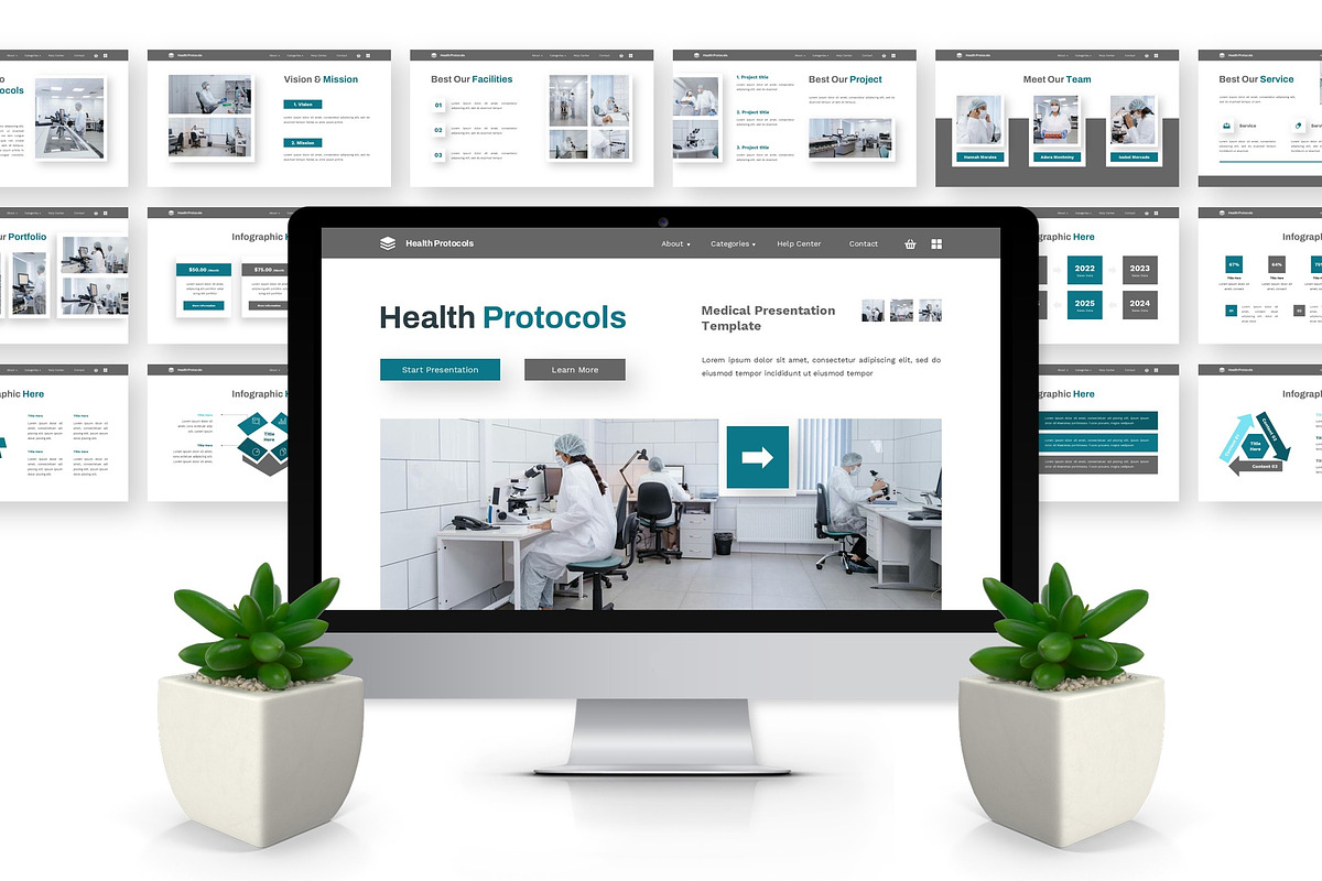 Health Protocols - Medical PPT, a Presentation Template by Deepslide Studio (Photo 3 of 6)