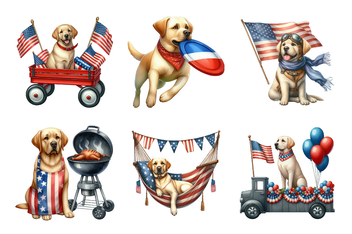 4th of July Dog PNG Bundle, an Illustration by Daily.Designs (Photo 2 of 5)