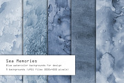 Sea Memories. Watercolor., a Texture Graphic by Nastya Draws (Thumbnail 1 of 3)