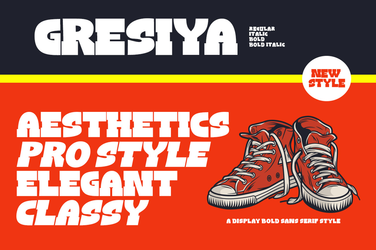 Gresiya ( 4 Style ), a Sans Serif Font by IM Studio (Photo 6 of 9)