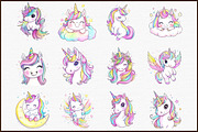Cute Rainbow Unicorns Clipart, an Illustration by Sublimation Artist (Thumbnail 3 of 6)