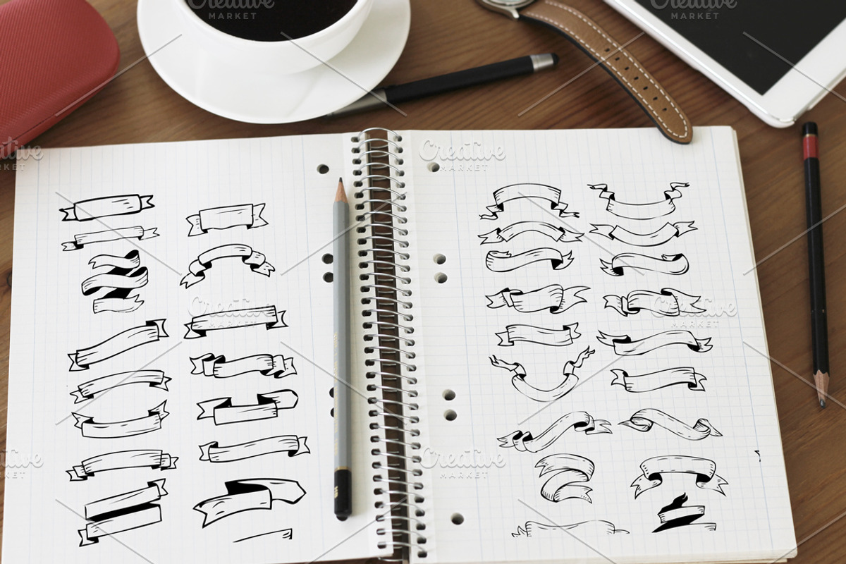 98 Handsketched Ribbons, an Illustration by Layerform Design Co. (Photo 3 of 4)