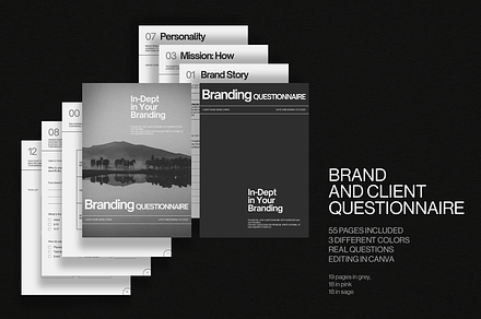 DANA Branding Questionnaire, a Magazine Template by Aire Studio