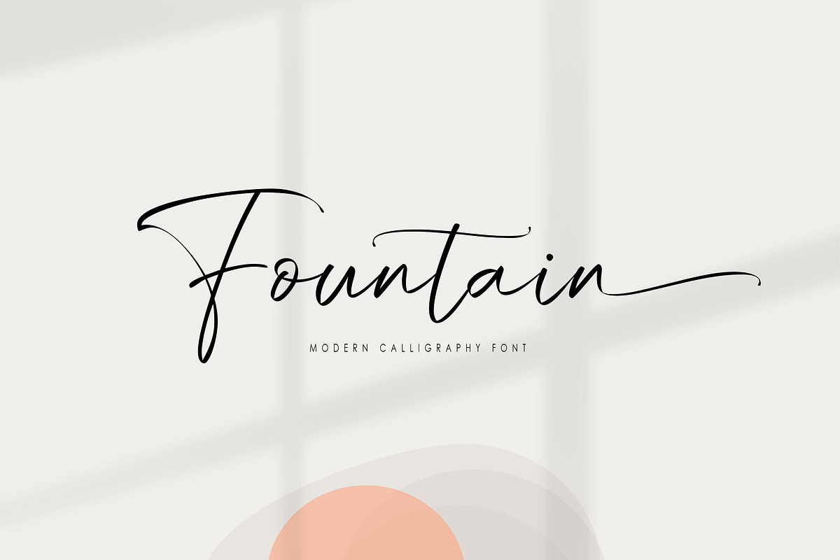 Fountain Script, a Script Font by moriztype (Photo 1 of 6)
