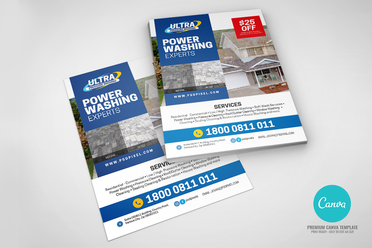 Pressure Cleaning and Washing Flyer, a Flyer Template by PSDPixel (Photo 4 of 4)