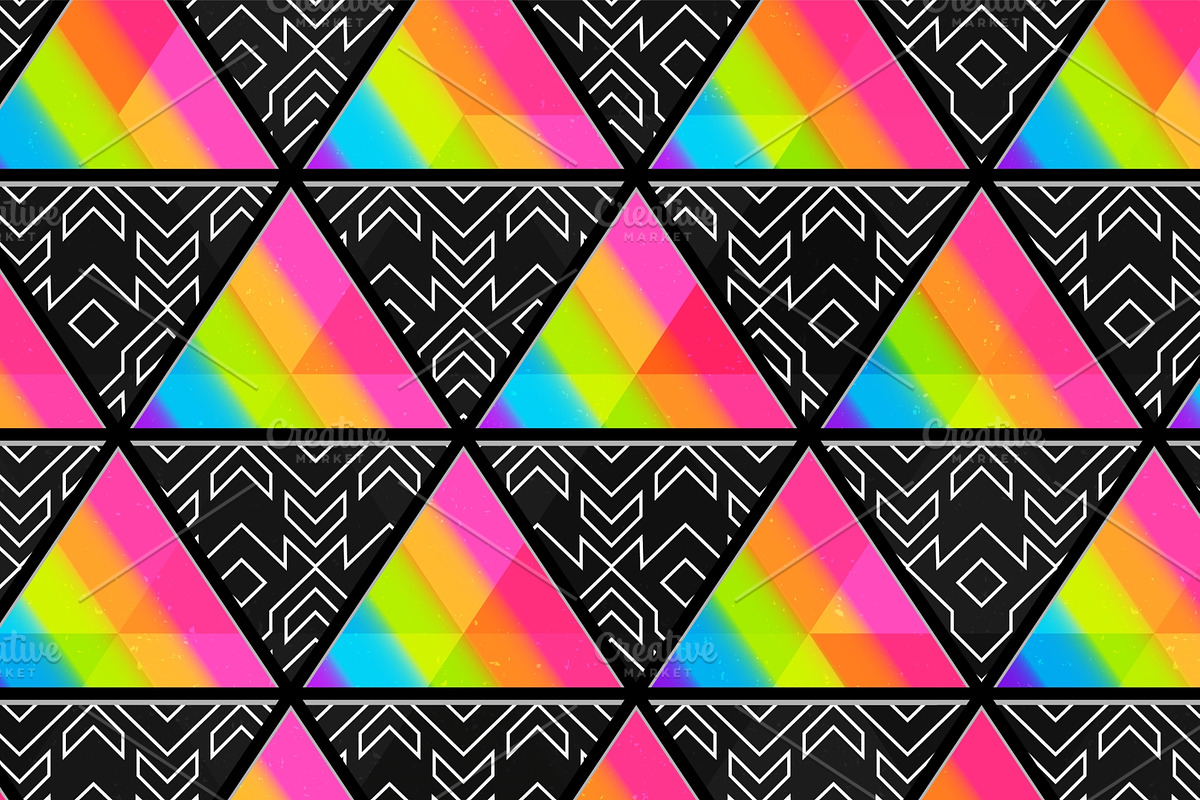 Rainbow. Seamless pattern pack., a Pattern Graphic by Gudiny (Photo 11 of 13)