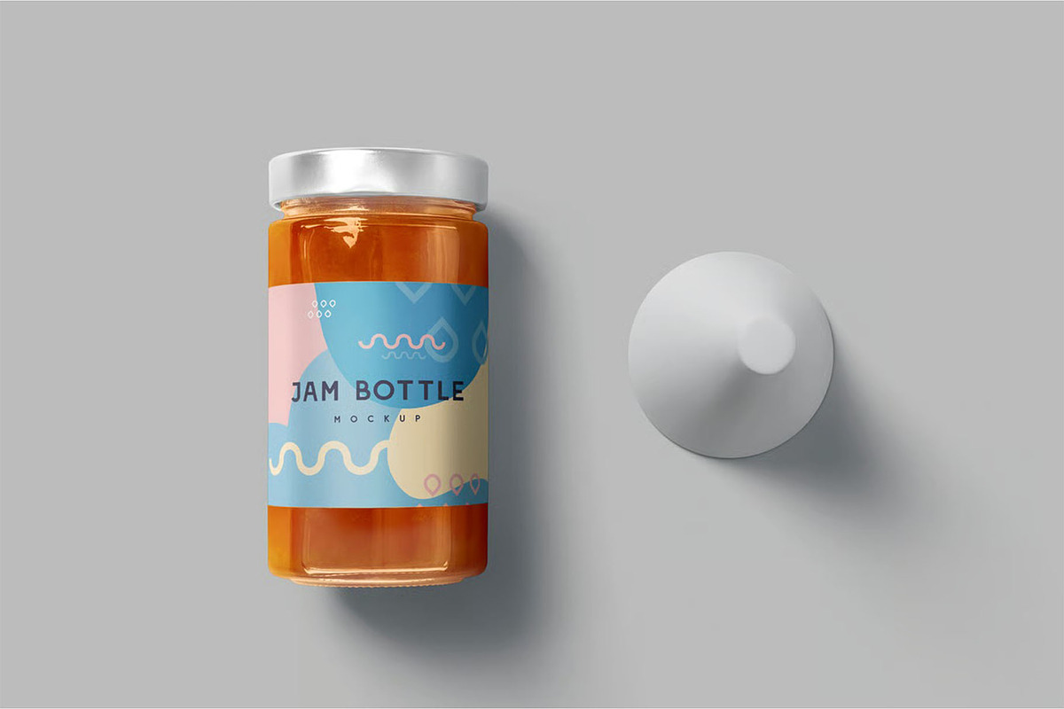 Glass Jam Bottle Mockups, a Product Mockup by megostudi0 (Photo 7 of 7)