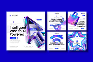 AI Marketing Social Media Post Set, a Social Media Template by MightyDesign