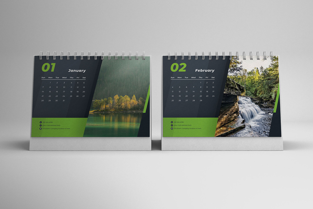 Desk Calendar 2024, a Print Template by Uiparvin (Photo 2 of 2)