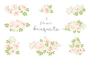 FONT SET&Rose Garden vector element, an Illustration by MooBeer (Thumbnail 3 of 6)