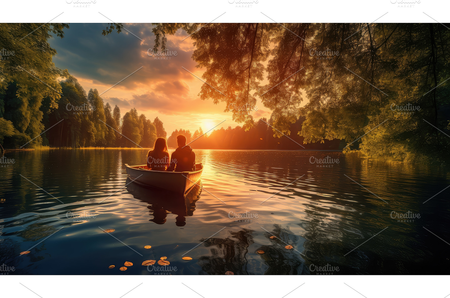 wter couple on a lake ai generated, a Nature Photo by pikepicture