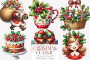 Watercolor Classic Christmas PNG, an Illustration by SinaCreation (Thumbnail 1 of 7)