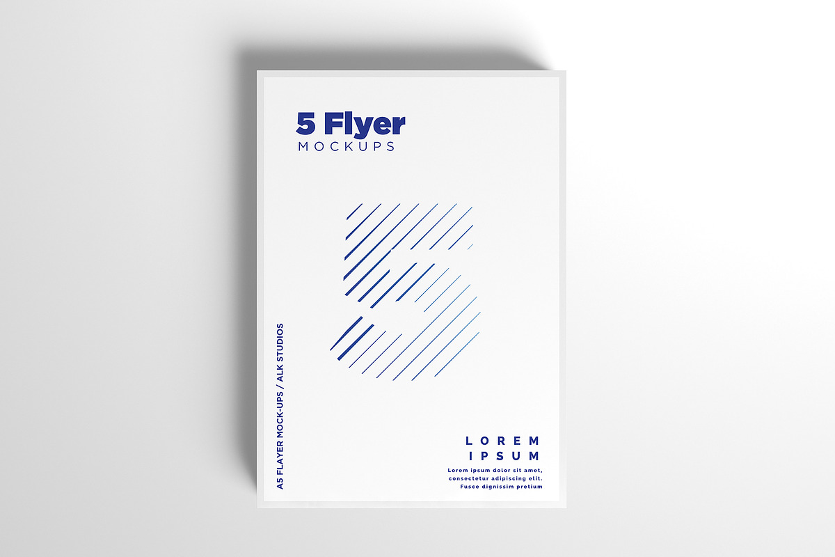 A5 Flyer Mock-Ups, a Print Template by AlkStudio (Photo 4 of 13)