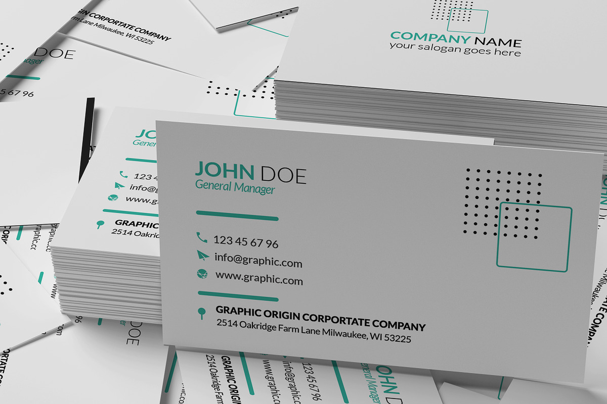 CORPORATE BUSINESS CARD, a Business Card Template by Graphic Origin (Photo 4 of 4)