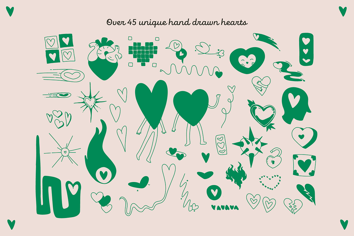 Imperfect Hearts: Hand Drawn Vectors, an Object Illustration by Pamcake (Photo 3 of 8)