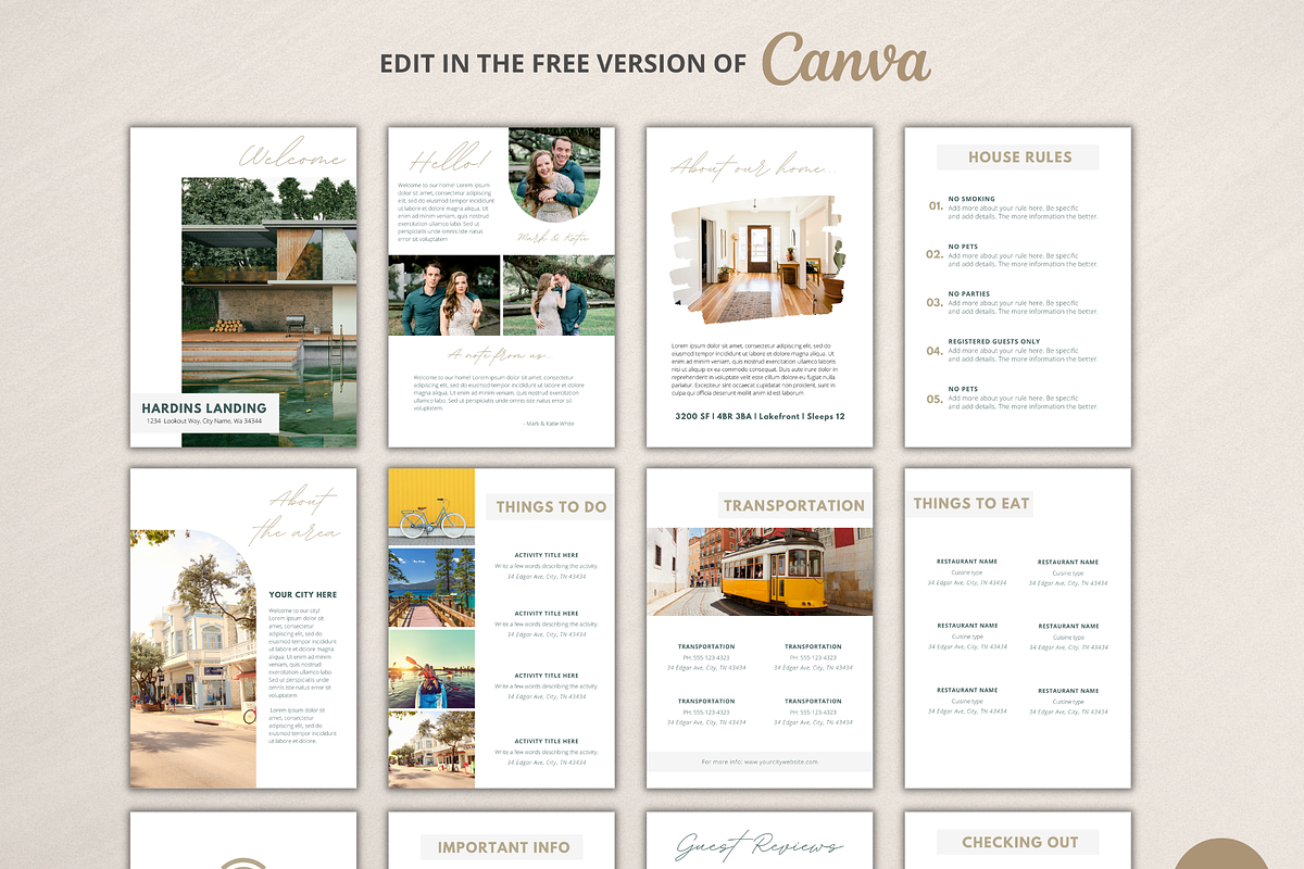 Vacation Rental Welcome Guide Canva, a Flyer Template by Sweet Little Muse (Photo 7 of 7)