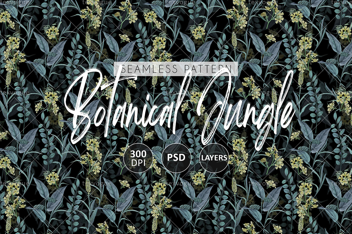 Botanical Jungle - Seamless Patterns, a Pattern Graphic by texvogue (Photo 1 of 18)