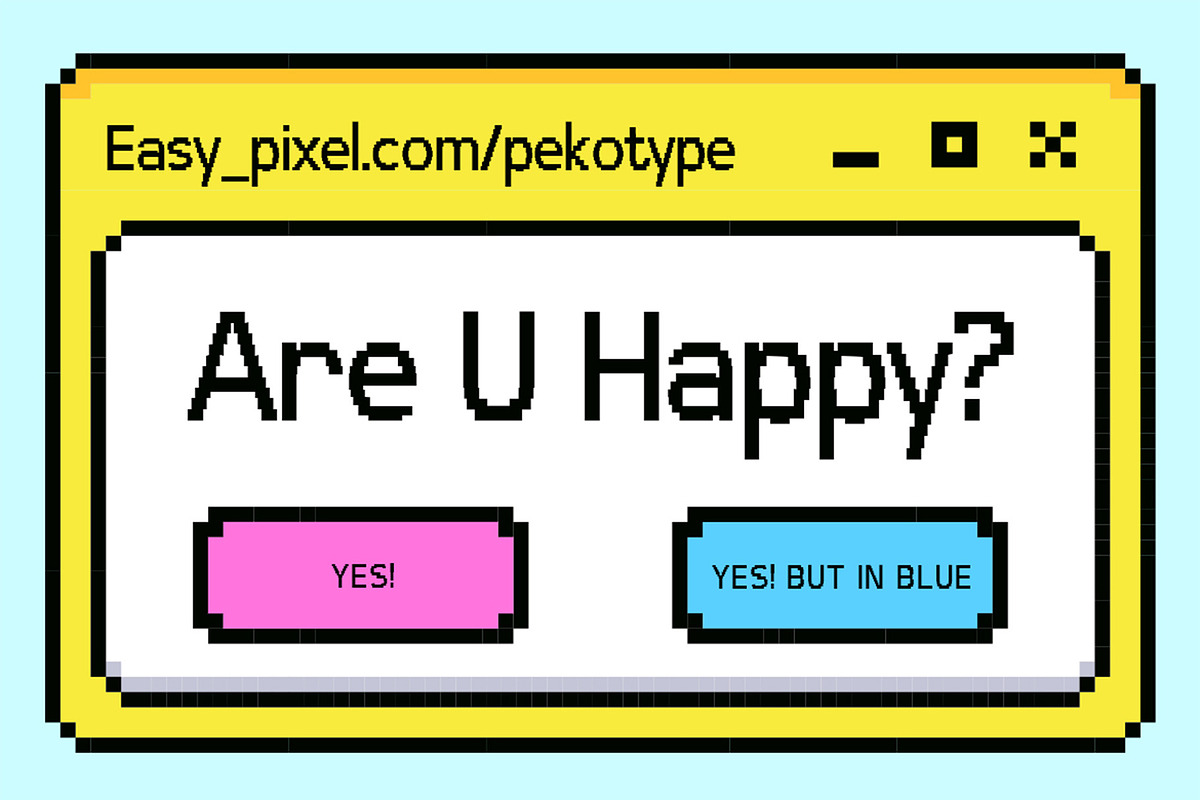 Easy Pixel - Modern Pixel Font, a Sans Serif Font by Pekotype (Photo 12 of 12)