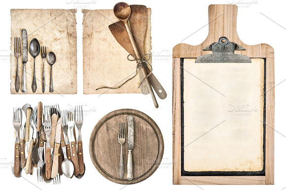 Kitchen Board, Aged Recipe Paper preview 2