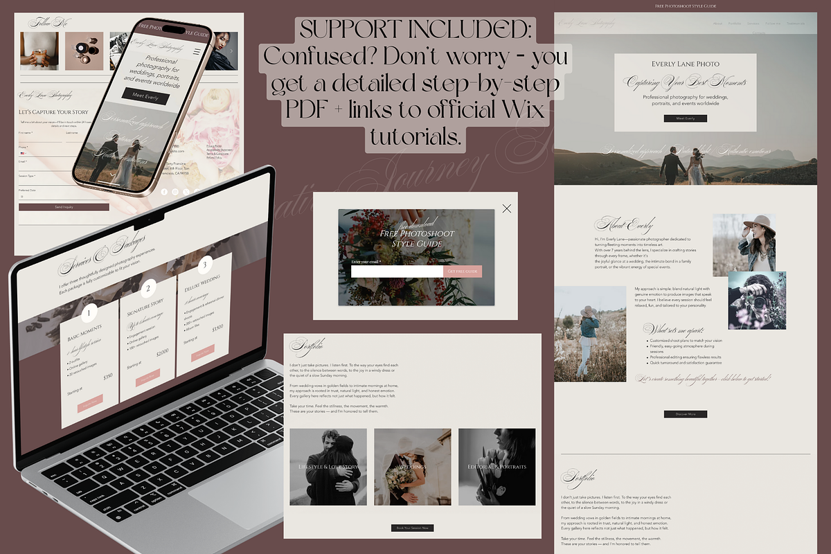 Wix Photographer's Portfolio, a Wix Template by CreativeJourney (Photo 2 of 5)