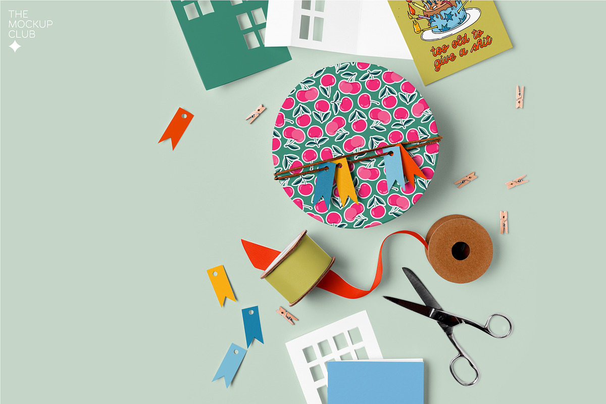 ROUND BOX & PAPER MOCKUPS, a Packaging Mockup by MCKP*ME (Photo 6 of 7)