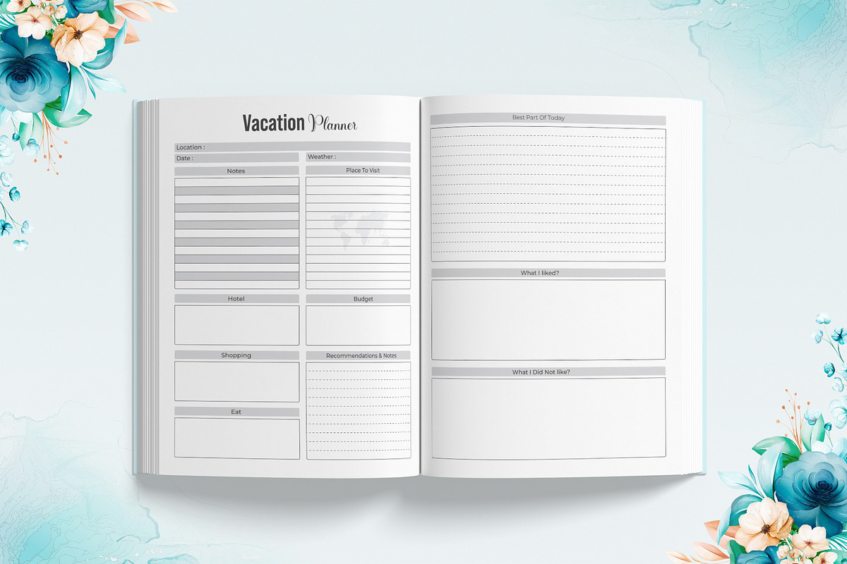 Editable Vacation Planner | KDP, a Templates & Theme by Brix Lab (Photo 2 of 2)