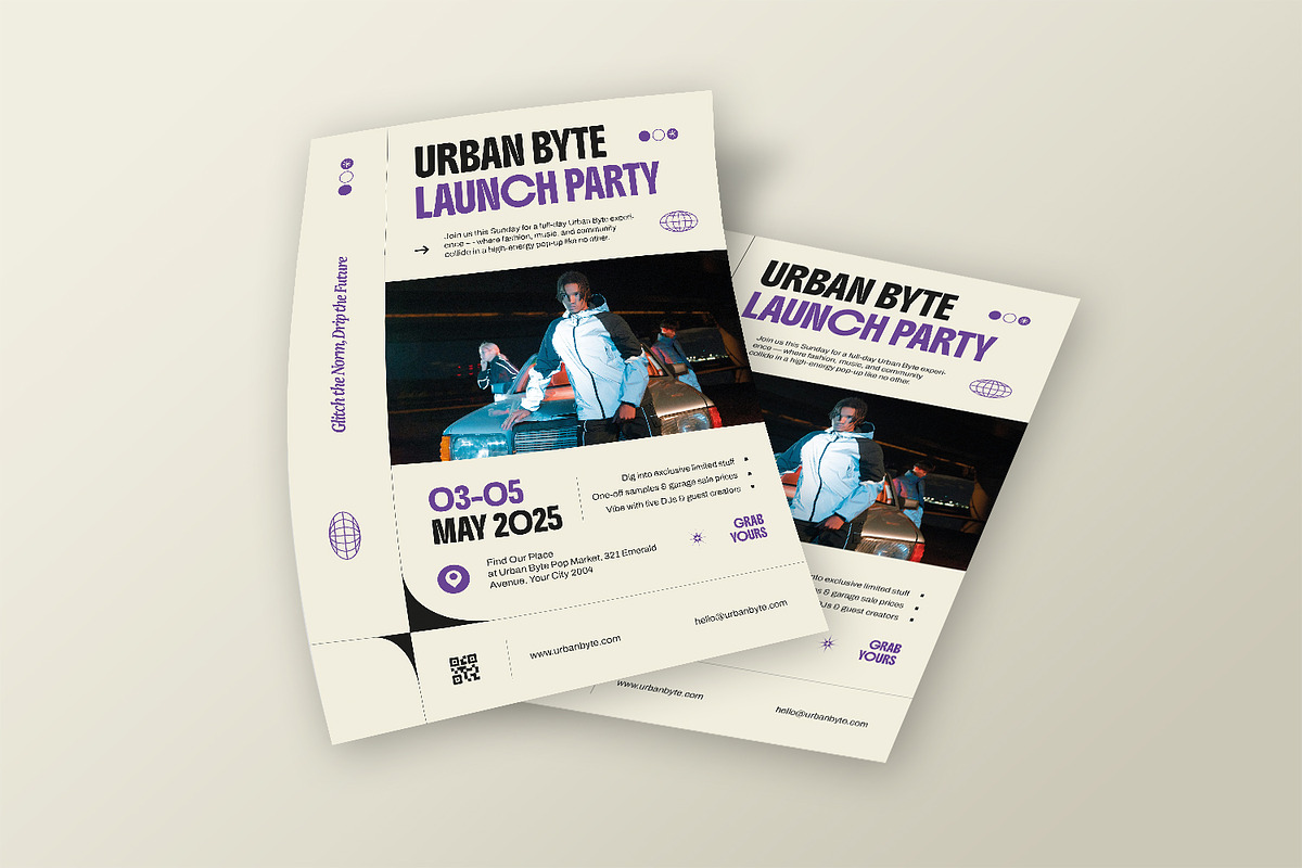 Urban Byte - Flyer Template, a Flyer Template by StreaksideStd (Photo 3 of 3)