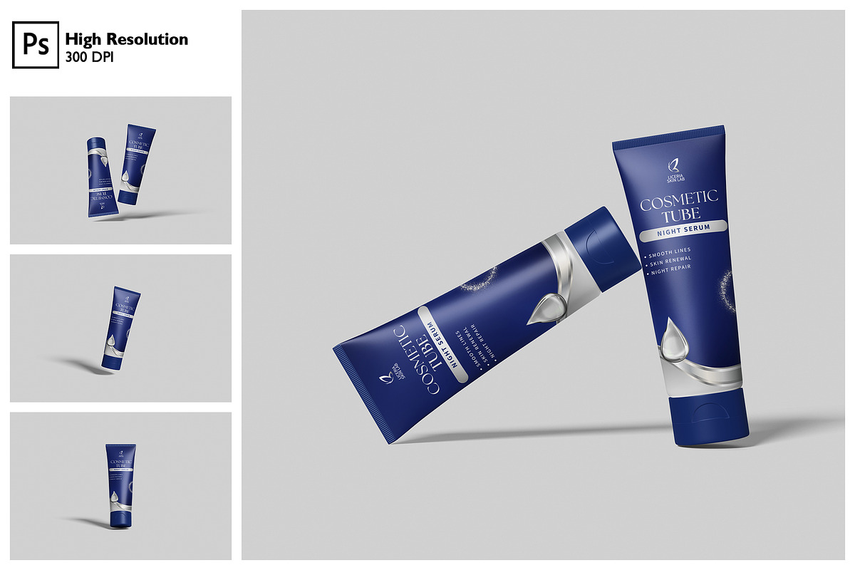 Cosmetic Tube Product Mockup, a Cups & Container Mockup by Gatamotion (Photo 1 of 5)