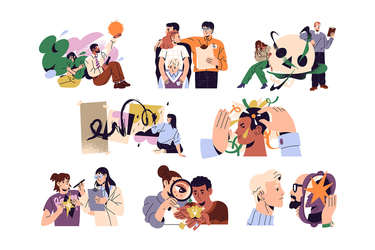 Psychotherapy, psychology concepts, a Person Illustration by PaperTrident (Photo 1 of 10)
