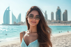 Enjoying a sunny day at the beach in, a Photo by Iftikhar Alam