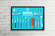Flat medical dental instruments, a Healthcare Illustration by LineTale (Thumbnail 2 of 2)