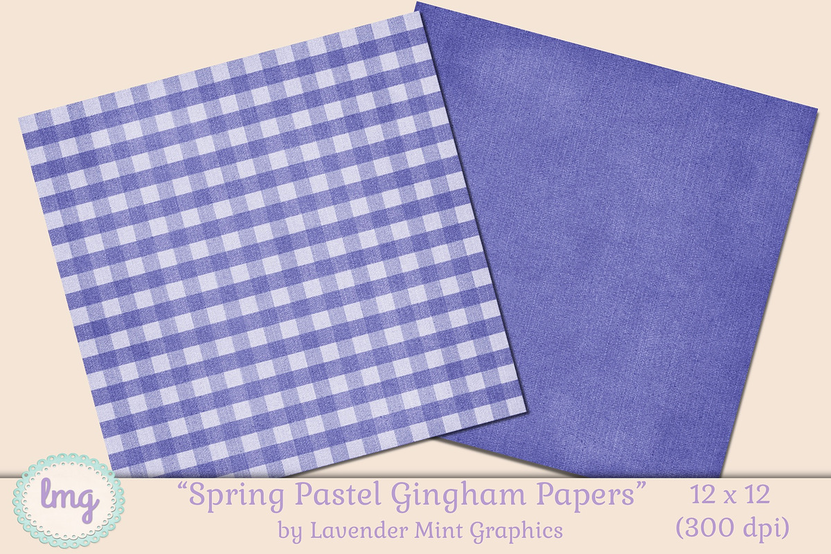 Spring Pastel Gingham Papers, a Pattern Graphic by Lavender Mint Graphics (Photo 7 of 7)