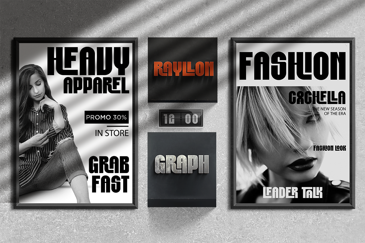 Rayllon - Condensed Modern Font, a Sans Serif Font by Say Studio (Photo 3 of 12)