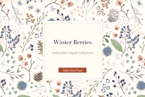 Winter Berries Clipart Collection