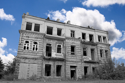 Old Broken Building In Ghost Town preview 2