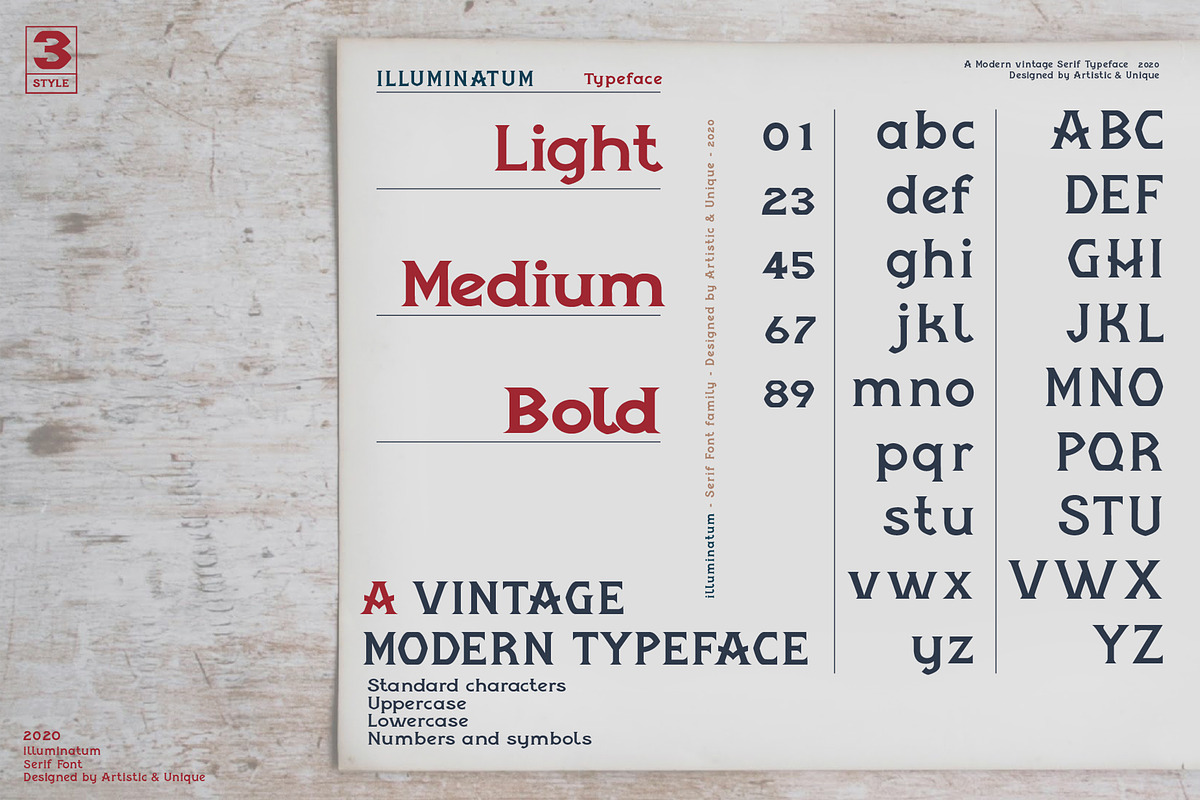 illuminatum - serif font family, a Serif Font by Artistic & Unique (Photo 4 of 14)