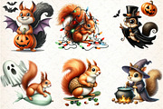 Funny Halloween Squirrel Clipart, an Illustration by DreamCafeArt (Thumbnail 3 of 7)