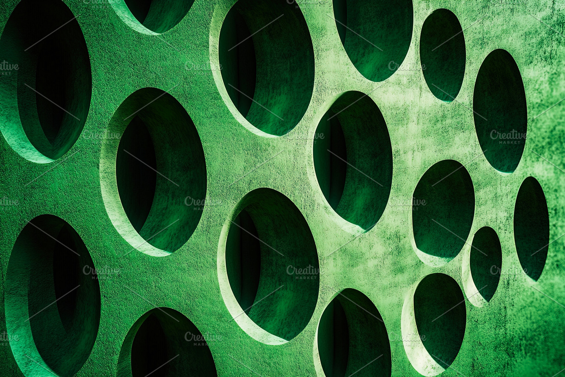 Abstract Green Circular Cutout Design, a Background Photo by Ales Munt
