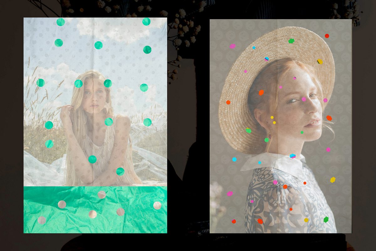 Polka Dot Frames & Tissue Paper, a Texture Graphic by Anzhelika (Photo 7 of 10)