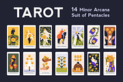 Suit of Pentacles tarot cards set, an Illustration by Good Studio (Thumbnail 1 of 6)