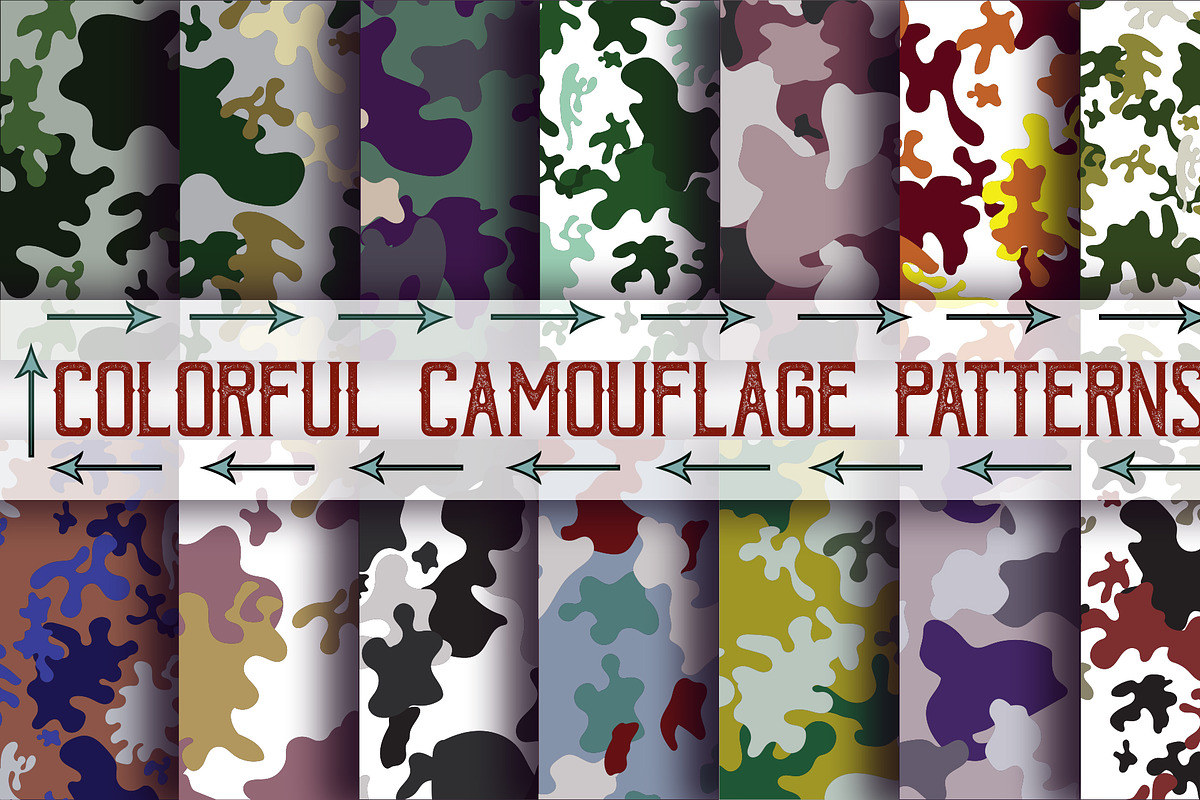 36 NON-SEAMLESS camouflage patterns, a Pattern Graphic by Natsuhisui (Photo 1 of 6)