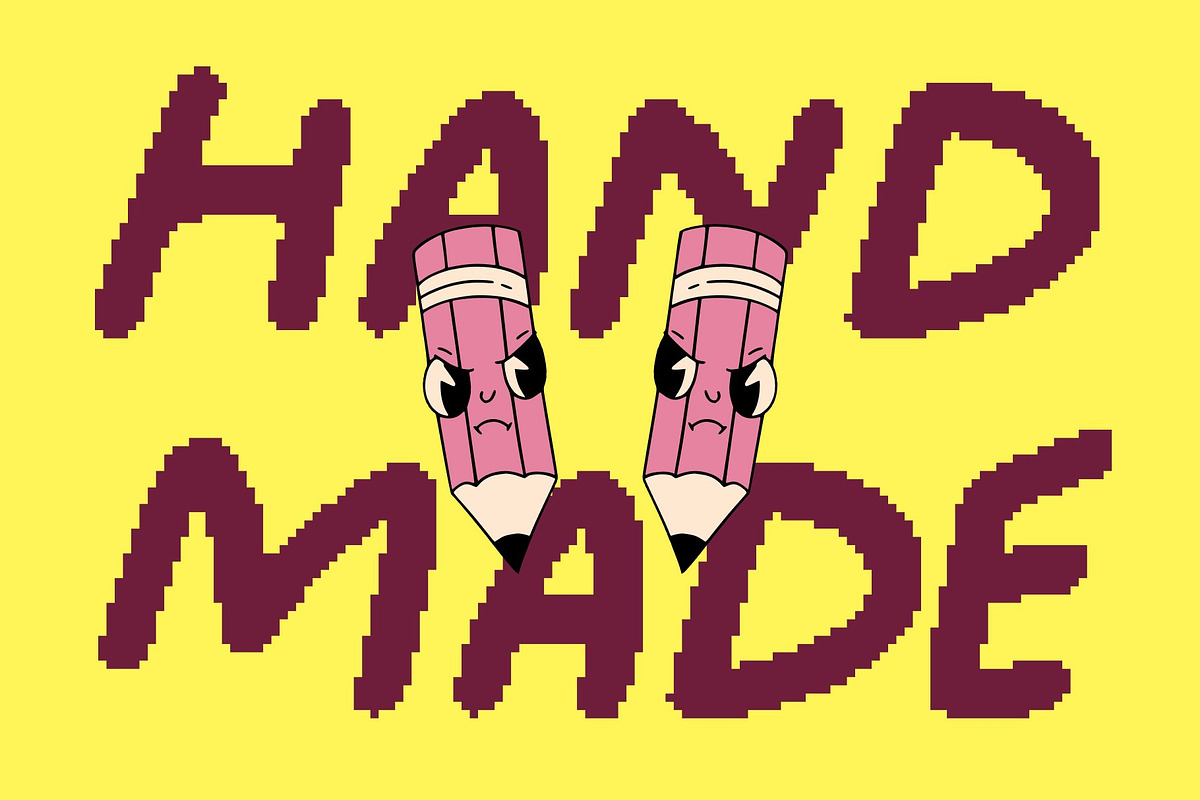CS Benedict Pixel, a Handwritten Font by Craft Supply Co. (Photo 2 of 8)