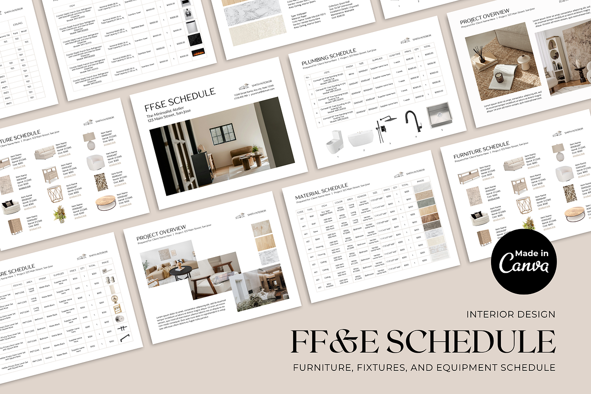 Interior Design FF&E Schedule, a Presentation Template by ShopRShop (Photo 1 of 9)