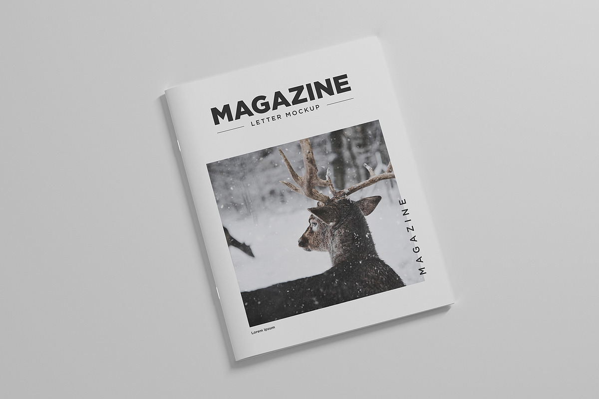 Us Letter Magazine Mockup, a Print Template by AlkStudio (Photo 3 of 14)