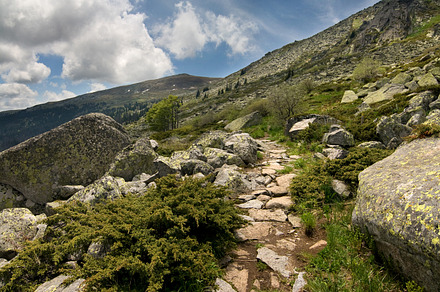 Path in the mountains featuring high, landscape, and mountain