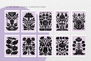Wild flowers - botanical linocut, an Object Graphic by DariSmartArt (Thumbnail 7 of 13)