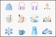 Watercolor Winter Clipart Collection, an Illustration by Sublimation Artist (Thumbnail 3 of 6)