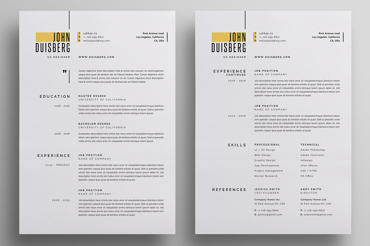 Resume/CV, a Resume Template by Reuix Studio (Photo 4 of 5)