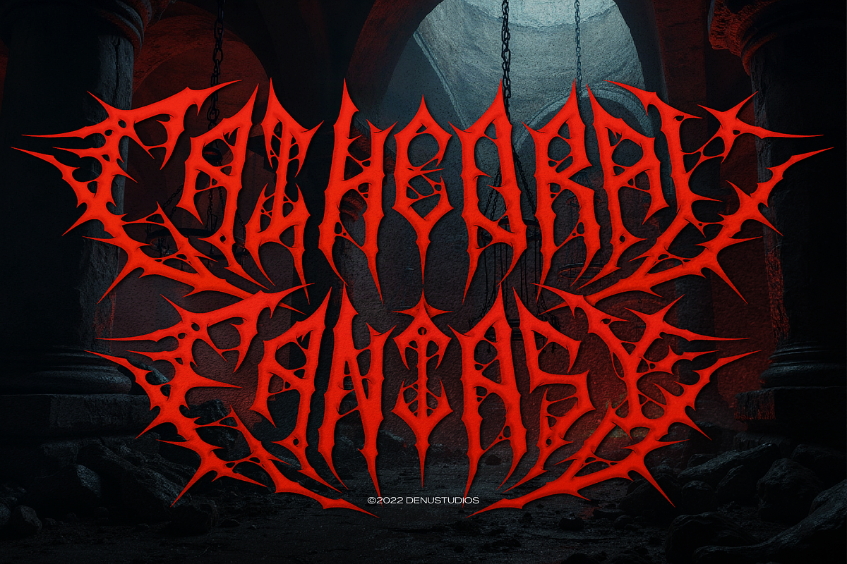 Reapergod | Black Metal Font, a Blackletter Font by Denustudios (Photo 5 of 10)