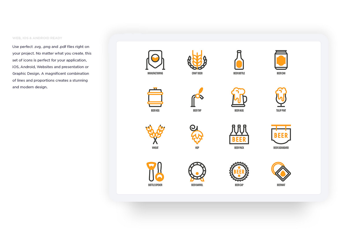 Beer Brewery | 32 Icons Set, an Outline Icon by Marina Silence (Photo 15 of 17)